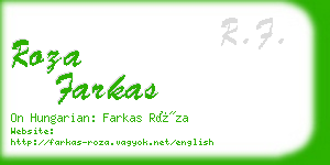 roza farkas business card